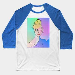 Woman Illustration - Pop Art Baseball T-Shirt